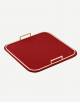 Bellini Leather Square Tray - Made in Italy - Giobagnara