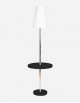 Leather Table with Lamp - Made in Italy