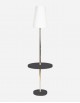 Leather Table with Lamp - Made in Italy