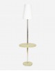 Leather Table with Lamp - Made in Italy