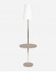 Leather Table with Lamp - Made in Italy