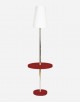 Leather Table with Lamp - Made in Italy