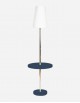 Leather Table with Lamp - Made in Italy
