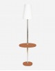 Leather Table with Lamp - Made in Italy