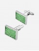 Shagreen Rectangular Cufflinks - Made in Italy