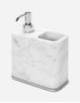 POLO MARBLE SOAP DISPENSER AND TOOTHBRUSH HOLDER