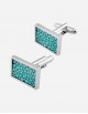 Shagreen Rectangular Cufflinks - Made in Italy