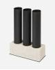 ULISSE MARBLE & METAL UMBRELLA STAND TRIPLE