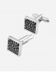 Shagreen Square Cufflinks - Made in Italy