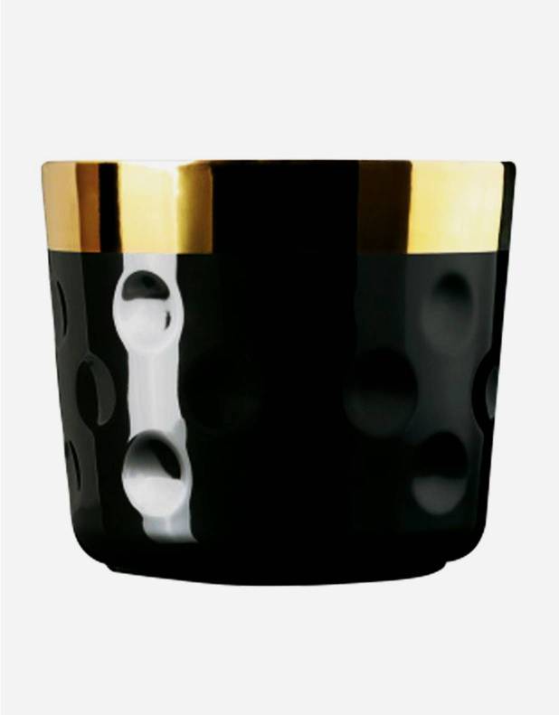 CHAMPAGNE GOBLET BLACK - DOTS