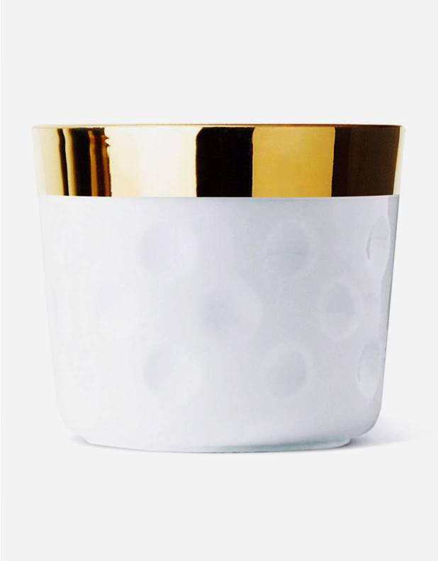 CHAMPAGNE GOBLET WHITE - DOTS