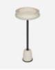 MATISSE LEATHER & RATTAN SIDE TABLE