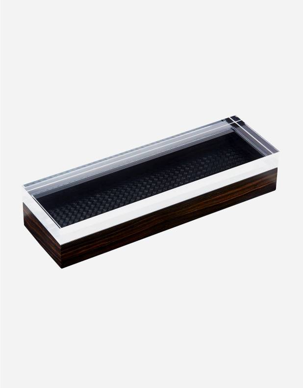FEBE EBONY HANDWOVEN LONG RECTANGULAR BOX