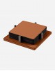 Leather Coaster Holder/6 Pieces - Made in Italy