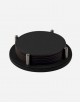 Leather Coaster Holder Round/6 Pieces - Made in Italy