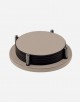 Leather Coaster Holder Round/6 Pieces - Made in Italy
