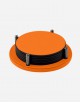 Leather Coaster Holder Round/6 Pieces - Made in Italy
