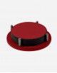 Leather Coaster Holder Round/6 Pieces - Made in Italy