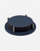 Leather Coaster Holder Round/6 Pieces - Made in Italy