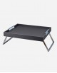 Leather Bed Tray with Folding Legs - Made in Italy