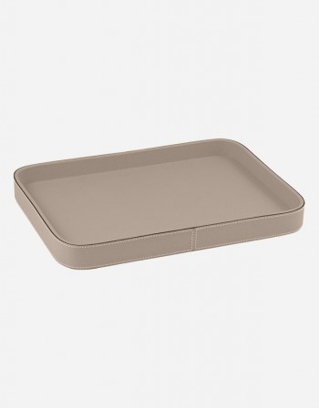 Leather Rectangular Tray - Made in Italy - Giobagnara