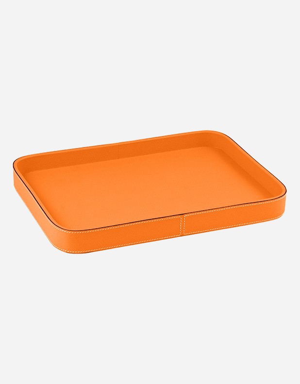 Leather Rectangular Tray - Made in Italy